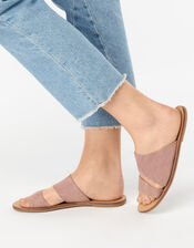 Moscow Suede Sliders, Pink (PINK), large