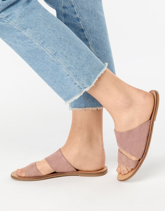 Moscow Suede Sliders, Pink (PINK), large