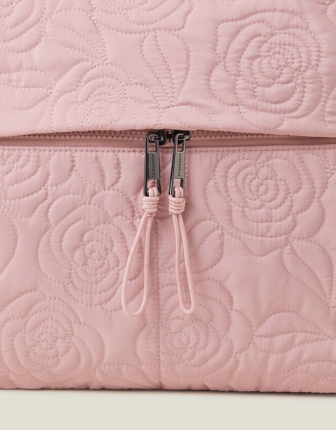 Floral Quilted Travel Bag, Pink (BLUSH), large