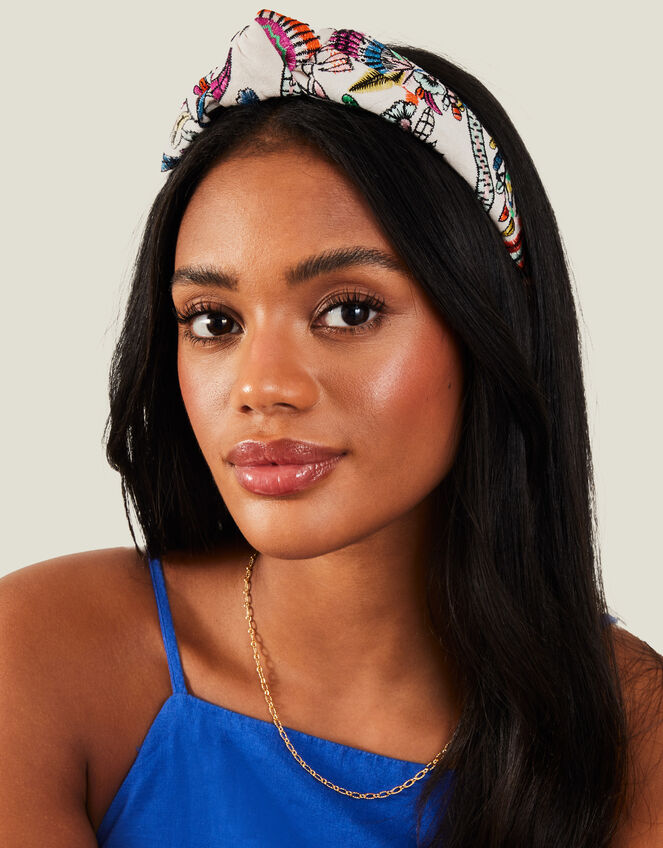Embroidered Tropical Knot Headband | Alice bands | Accessorize UK