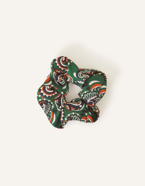 Large Paisley Print Scrunchie, , large