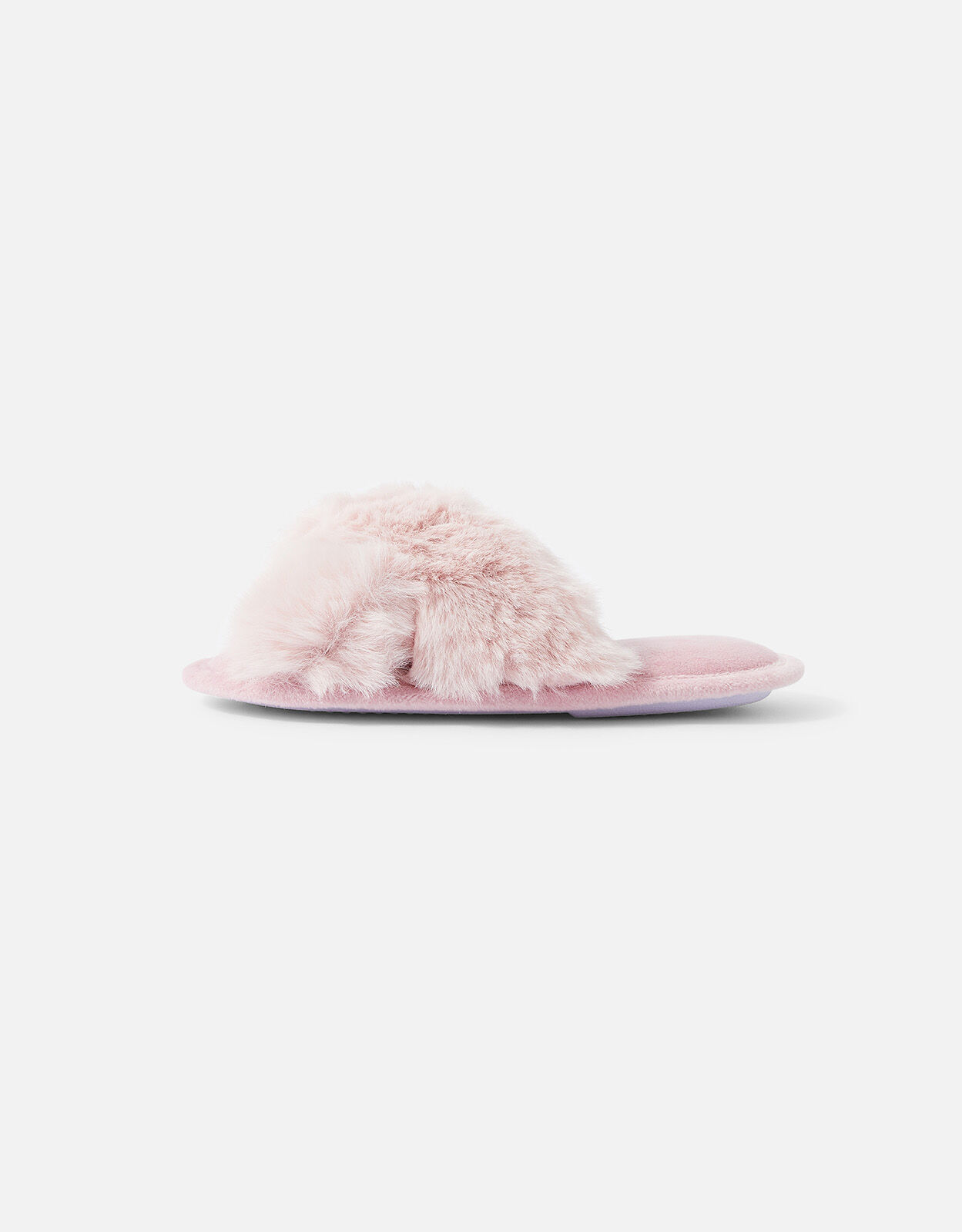 Girls Luxe Faux Fur Sliders Pink Girls slippers Accessorize ROI