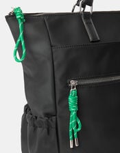 Olivia Top Handle Nylon Laptop Backpack, Black (BLACK), large