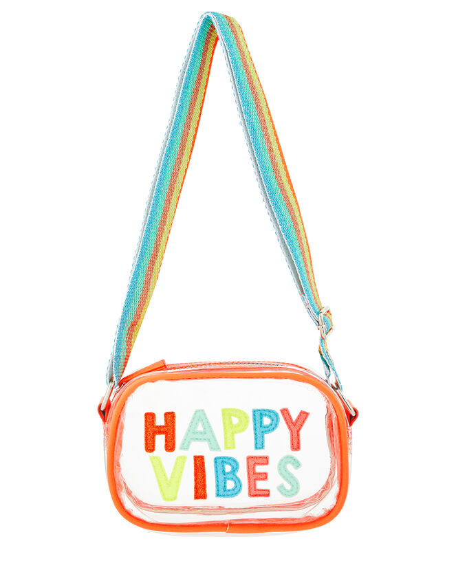 Happy Vibes Clear Cross-Body Bag, , large