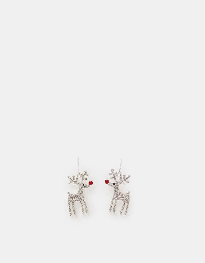 Christmas Reindeer Drop Earrings, , large