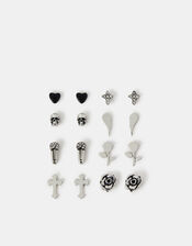 8-Pack Rock Star Stud Earrings, , large