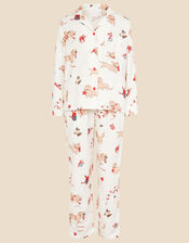 Girls Christmas Sausage Dog Pyjama Set, Multi (PASTEL-MULTI), large