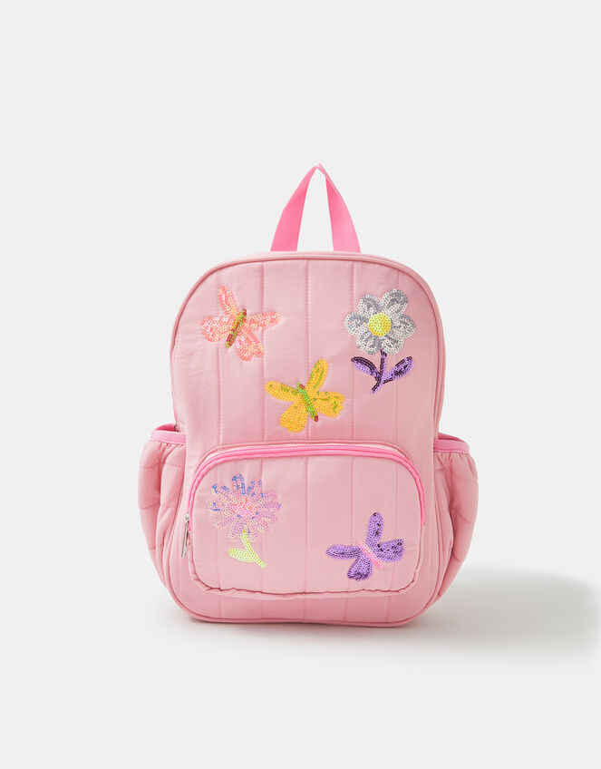 Sequin Quilted Backpack, , large