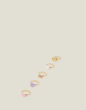 5-Pack Girls Unicorn Rings, , large