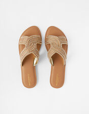 Seville Beaded Sliders, Gold (GOLD), large