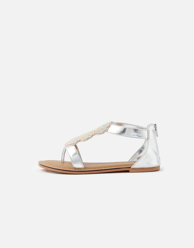 Shell Beaded Sandals, Multi (BRIGHTS-MULTI), large