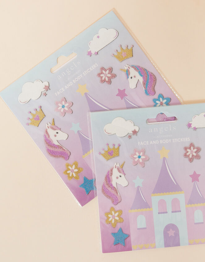 Unicorn Face and Body Stickers, , large