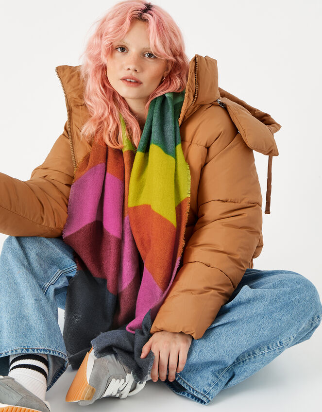 Rainbow Wave Supersoft Blanket Scarf , , large