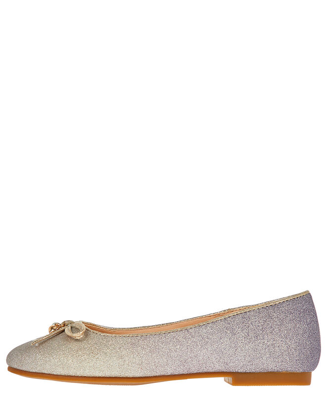 Glitter and Bow Ballet Shoes, Pink (PINK), large