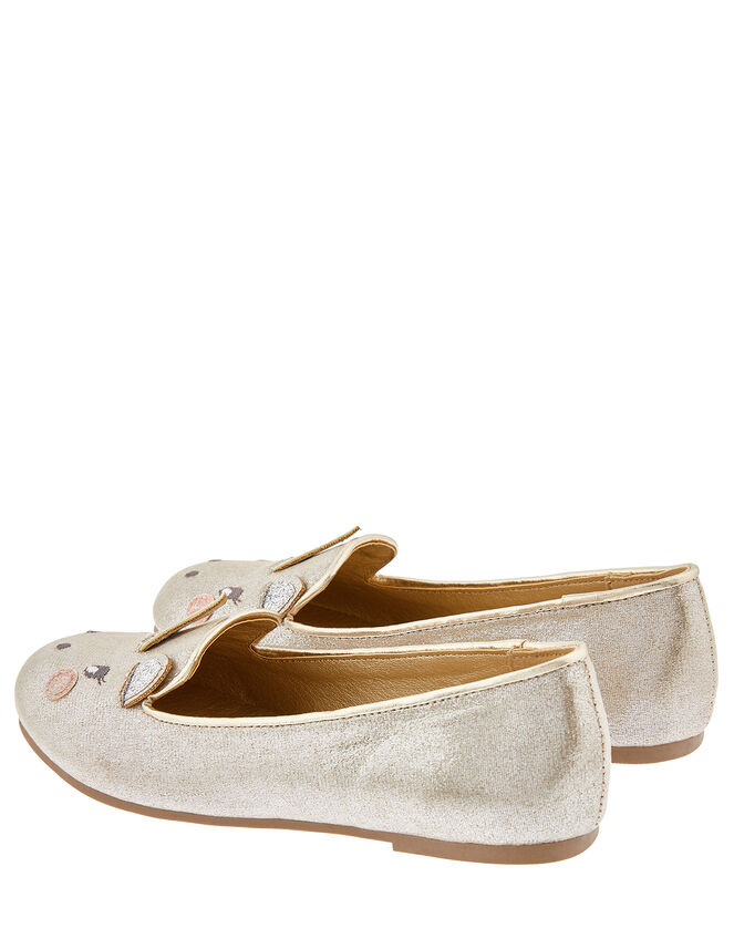 Metallic Unicorn Slipper Shoes, Gold (GOLD), large