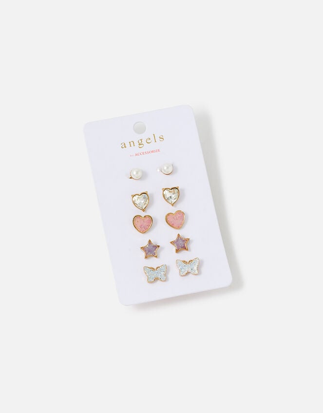 Girls Butterfly Clip-On Earrings 5 Pack, , large