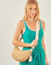 Raffia Sling Bag, , large