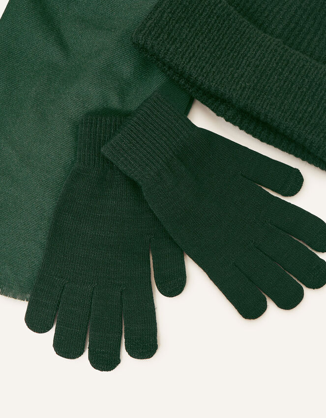 Super-Soft Hat, Gloves, and Scarf Set, Green (LIGHT GREEN), large