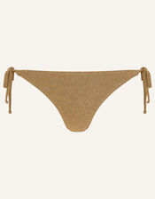 Shimmer Bikini Bottoms, Gold (GOLD), large