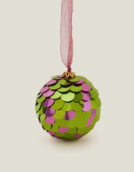 Hand-Embellished Sequin Bauble, Pink (PINK), large
