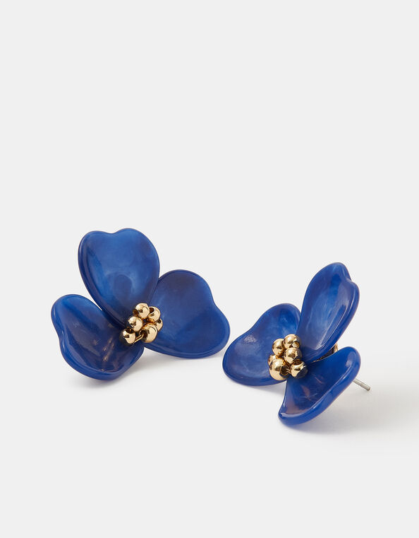 Resin Flower Stud Earrings, , large