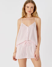 Striped Vest and Shorts PJ Set , Pink (PINK), large