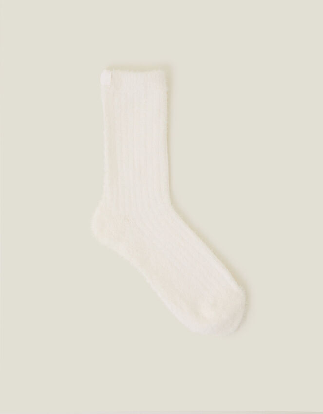 Cosy Fluffy Socks Ivory | Sale Accessories | Accessorize UK
