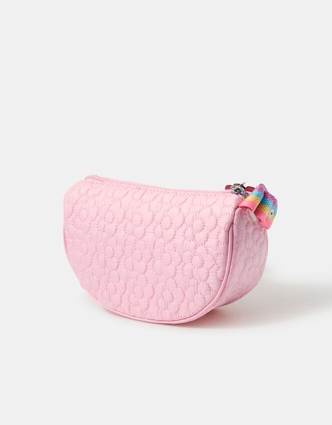 Flower Quilted Crossbody Bag, , large