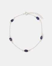 Sterling Silver Agate Station Bracelet, , large