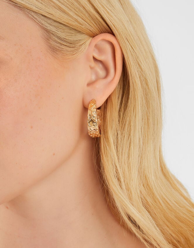 Molten Hoop Earrings, , large