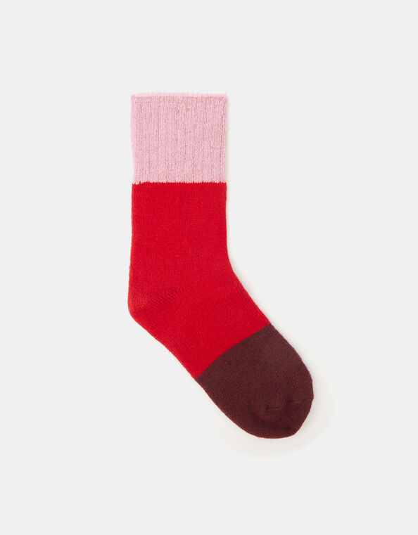 Colourblock Cosy Socks, , large