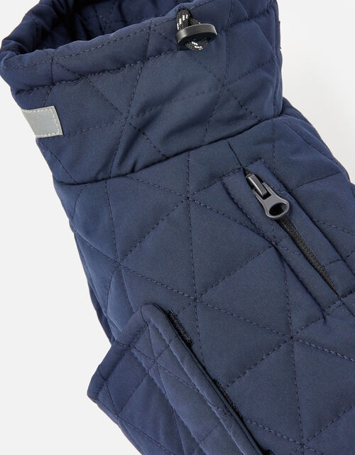 Simple Quilted Dog Jacket, Blue (NAVY), large