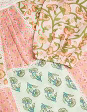 Girls Floral Patchwork Top, Pink (PINK), large