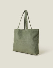 Daisy Embroidered Corduroy Shopper Bag, , large