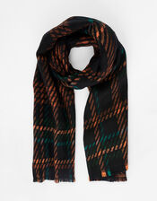 Zelda Check Blanket Scarf, , large