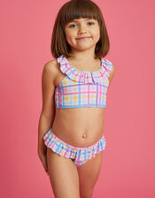 Check Print Bikini Set, Multi (BRIGHTS MULTI), large