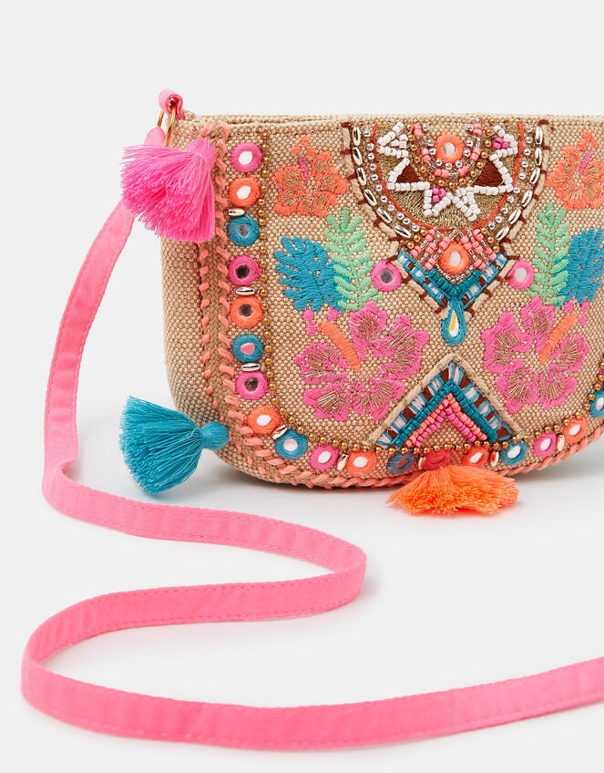 Girls Mirror & Tassel Embellished Bag, , large