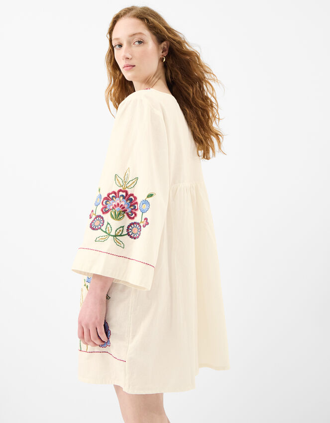 Embroidered Mini Cover Up, Ivory (IVORY), large