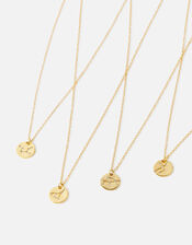14ct Gold-Plated Constellation Zodiac Pendant Necklace, Gold (GOLD), large