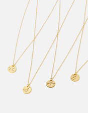 Gold-Plated Constellation Zodiac Pendant Necklace, Gold (GOLD), large