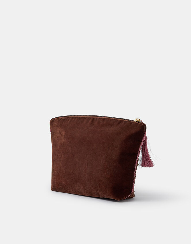 Large Celestial Embellished Velvet Pouch, , large