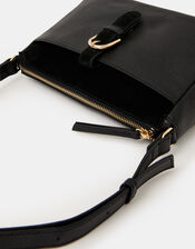 Buckle Leather Crossbody Bag, , large