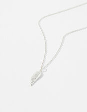Sterling Silver Angel Wing Necklace, , large