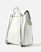 Nikki Zip Backpack, White (WHITE), large