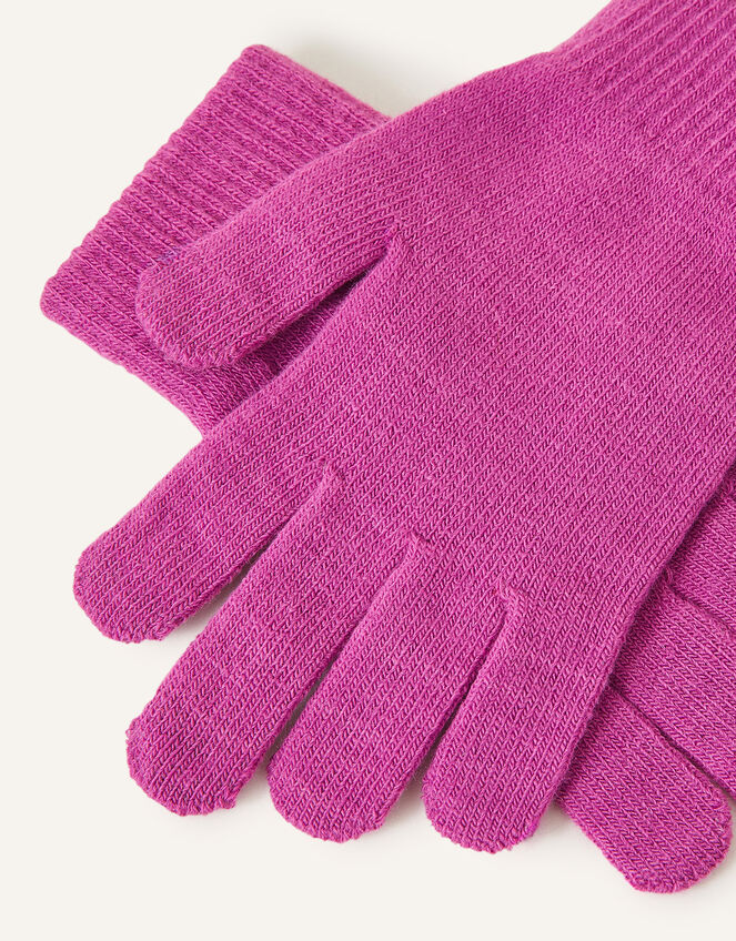 Super-Stretch Touchscreen Gloves, Pink (PINK), large
