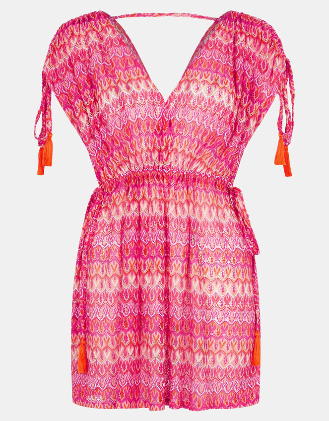 Crochet Mini Kaftan, Multi (BRIGHTS MULTI), large