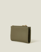 Fold-Over Faux Leather Purse, Green (KHAKI), large