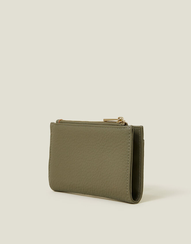 Fold-Over Faux Leather Purse, Green (KHAKI), large