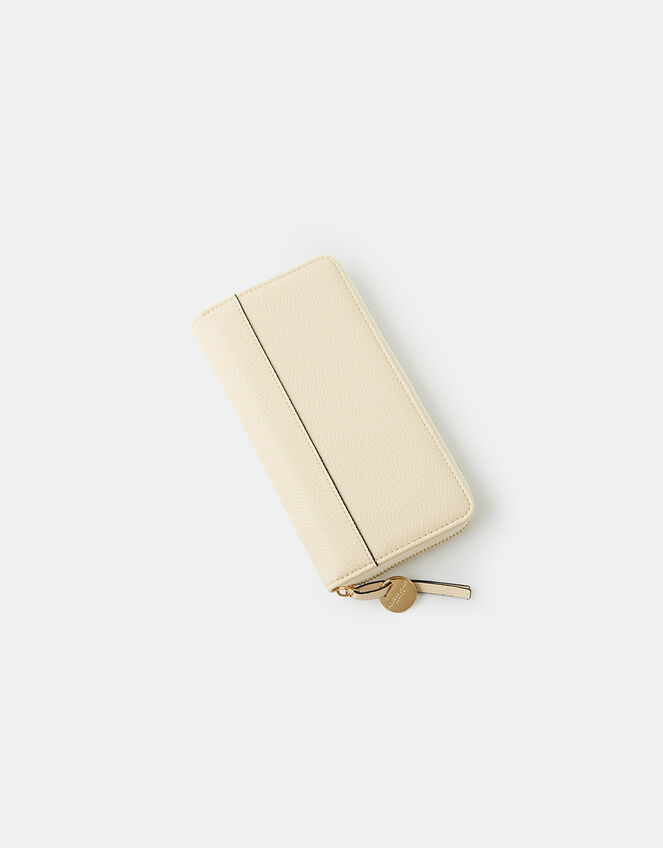 Large Zip-Around Wallet, Cream (CREAM), large