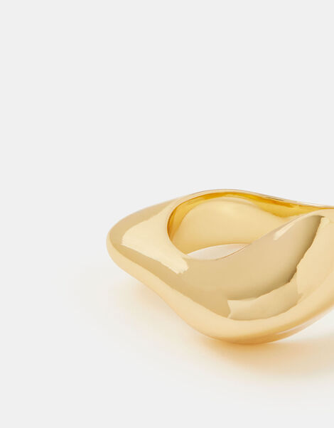 14ct Gold-Plated Sculptural Ring, Gold (GOLD), large